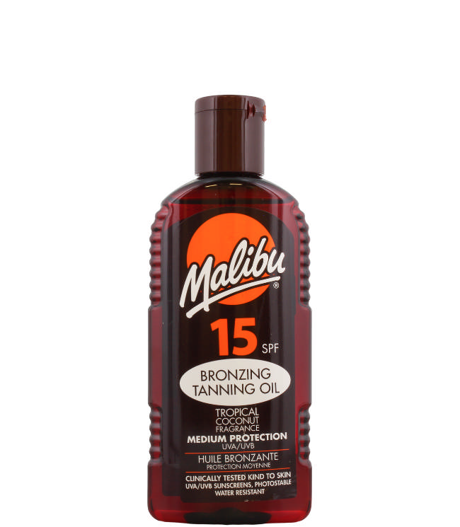 Malibu Tanning Oil SPF15, 200 ml.
