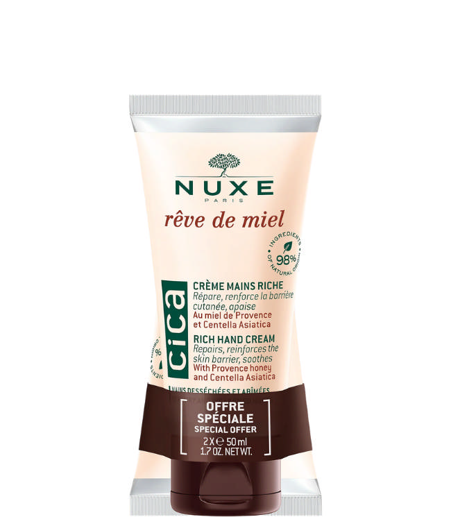 Nuxe Reve De Miel Cica Hand Cream Duopack, 2 x 50 ml.